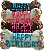 DELCO DOG CO. Yogurt And Carob Confetti 6" Dog Bones