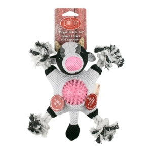 Territory 2-in-1 Farm Cow 10" Tug & Fetch Dog Toy