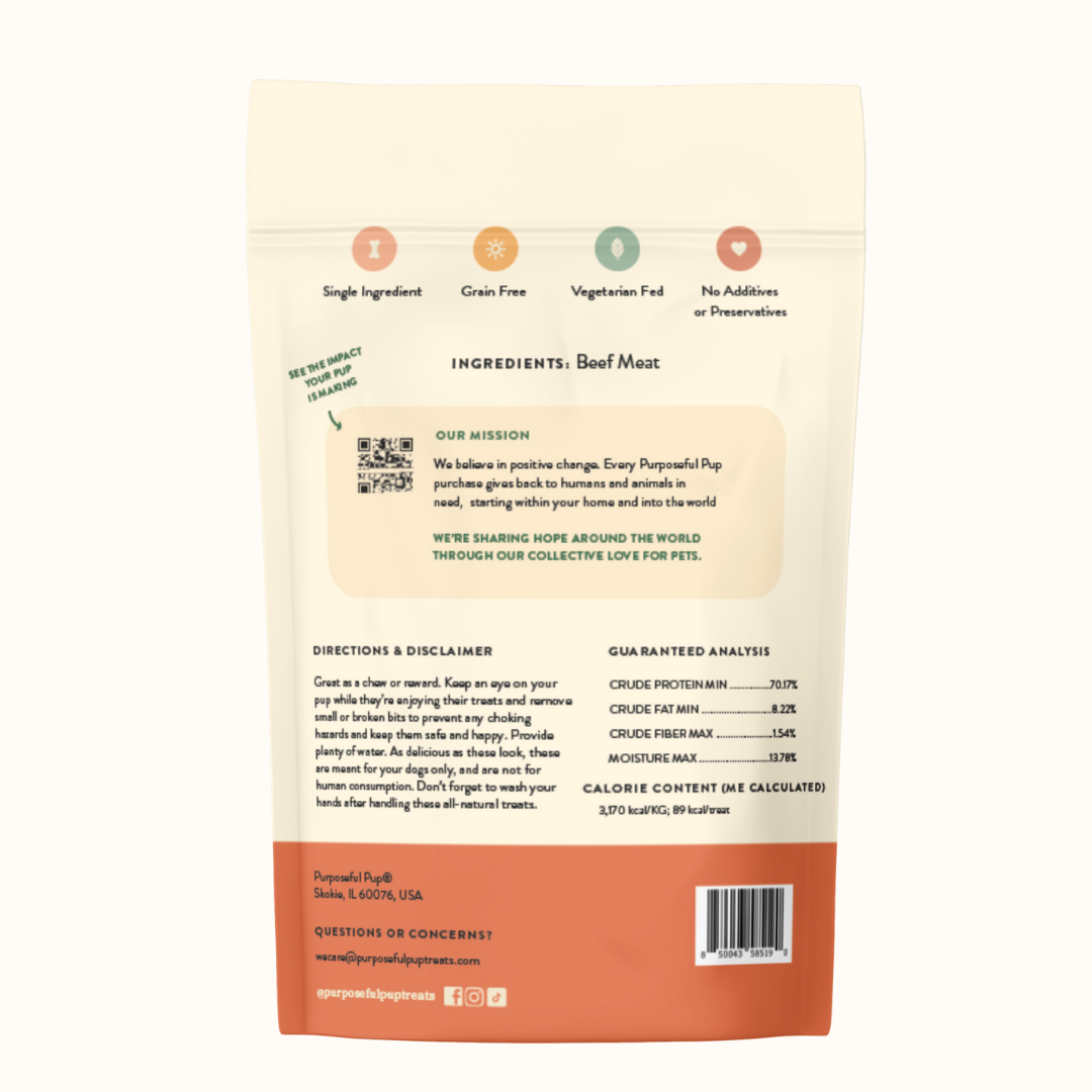 Purposeful Pup Beef Sausage 10pk Dog Treat