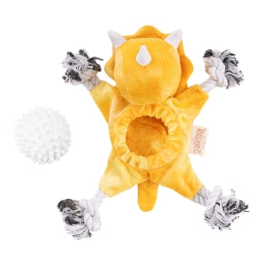 Territory 2-in-1 Triceratops 9" Dog Toy