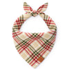 The Foggy Dog - Eggnog Plaid Flannel Holiday Dog Bandana