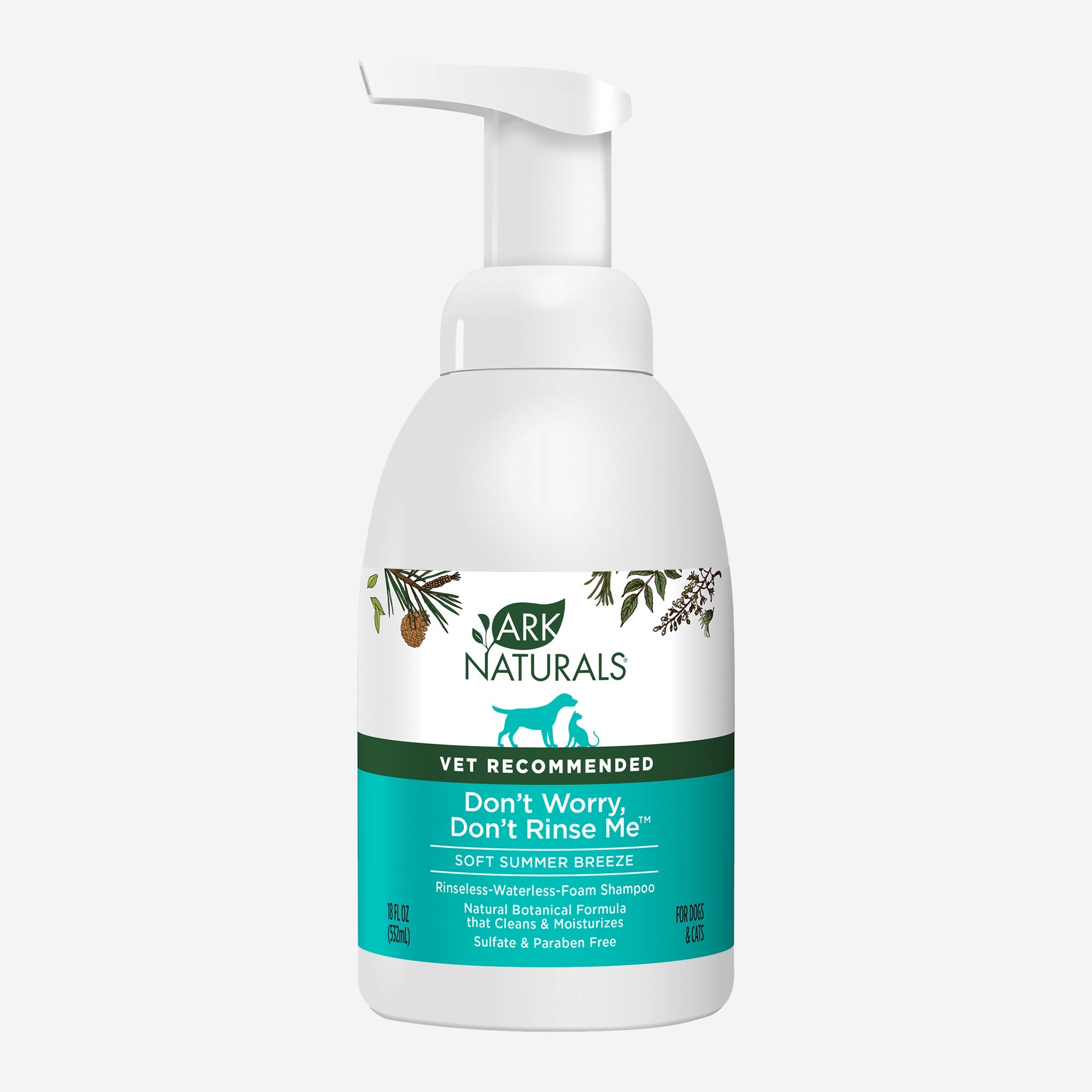 Ark Naturals Don't Worry... Don't Rinse Me! Waterless Foam Shampoo for Dogs & Cats