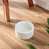 Park Life Designs JARDIN Ribbed Pet Bowl Collection with Modern Matte Exterior