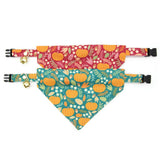 Made By Cleo - "Pumpkin Patch - Teal" - Fall Bandana for Cats + Small Dogs