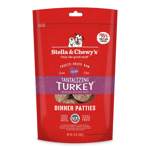 Stella & Chewy's Tantalizing Turkey Dinner Patties Raw Freeze-Dried Dog Food