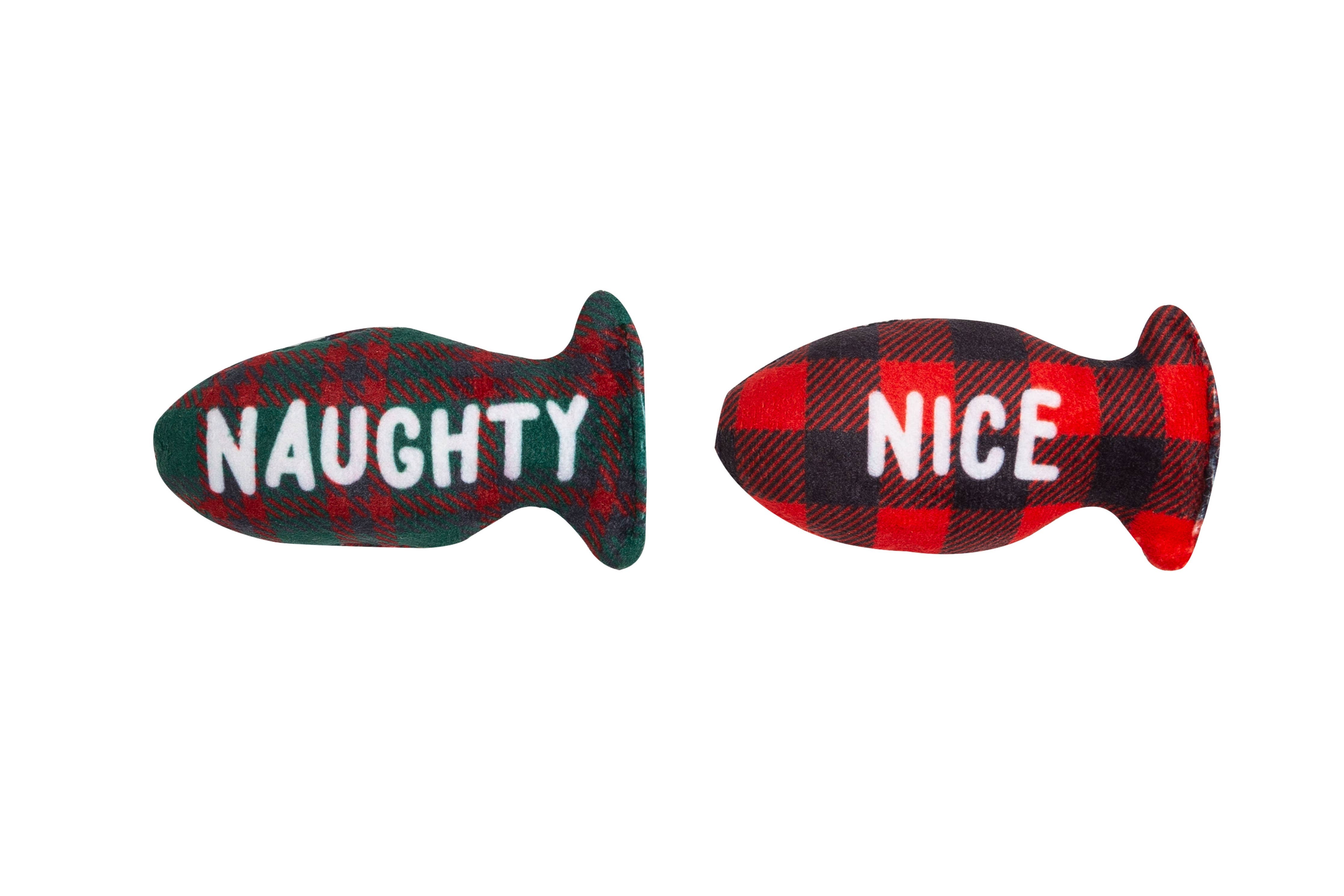 Pearhead Christmas Naughty & Nice 2pk Cat Toys