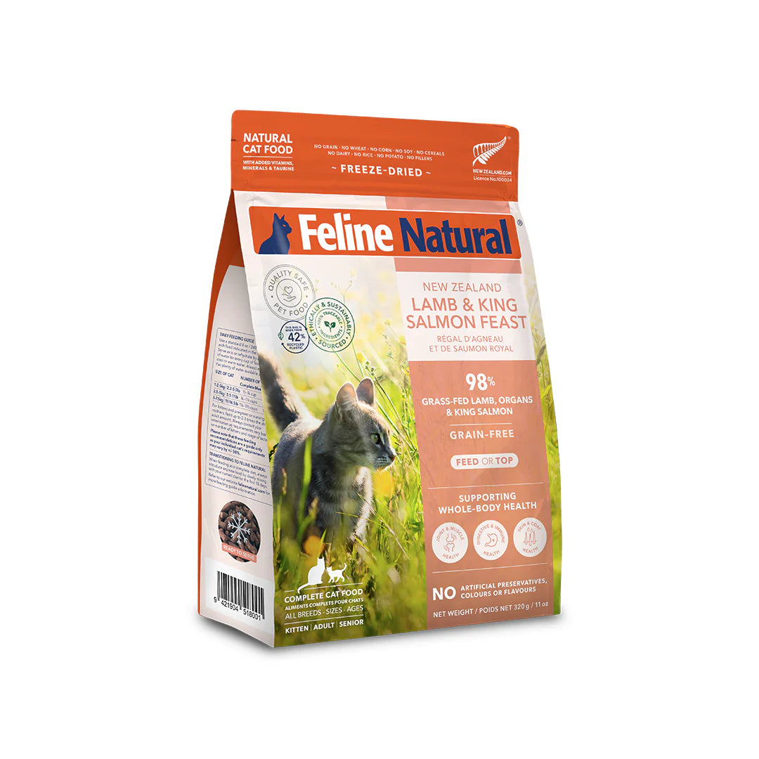 Feline Natural Freeze-Dried Lamb & King Salmon Feast Cat Food