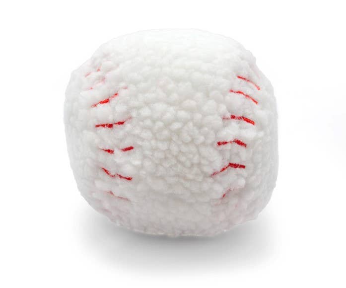 ThoozyPet Baseball Plush Dog Toy 4"