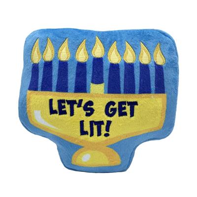 Huxley & Kent Let's Get Lit Menorah Dog Toy