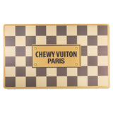 Haute Diggity Dog Checker Chewy Vuiton Bowl & Mat