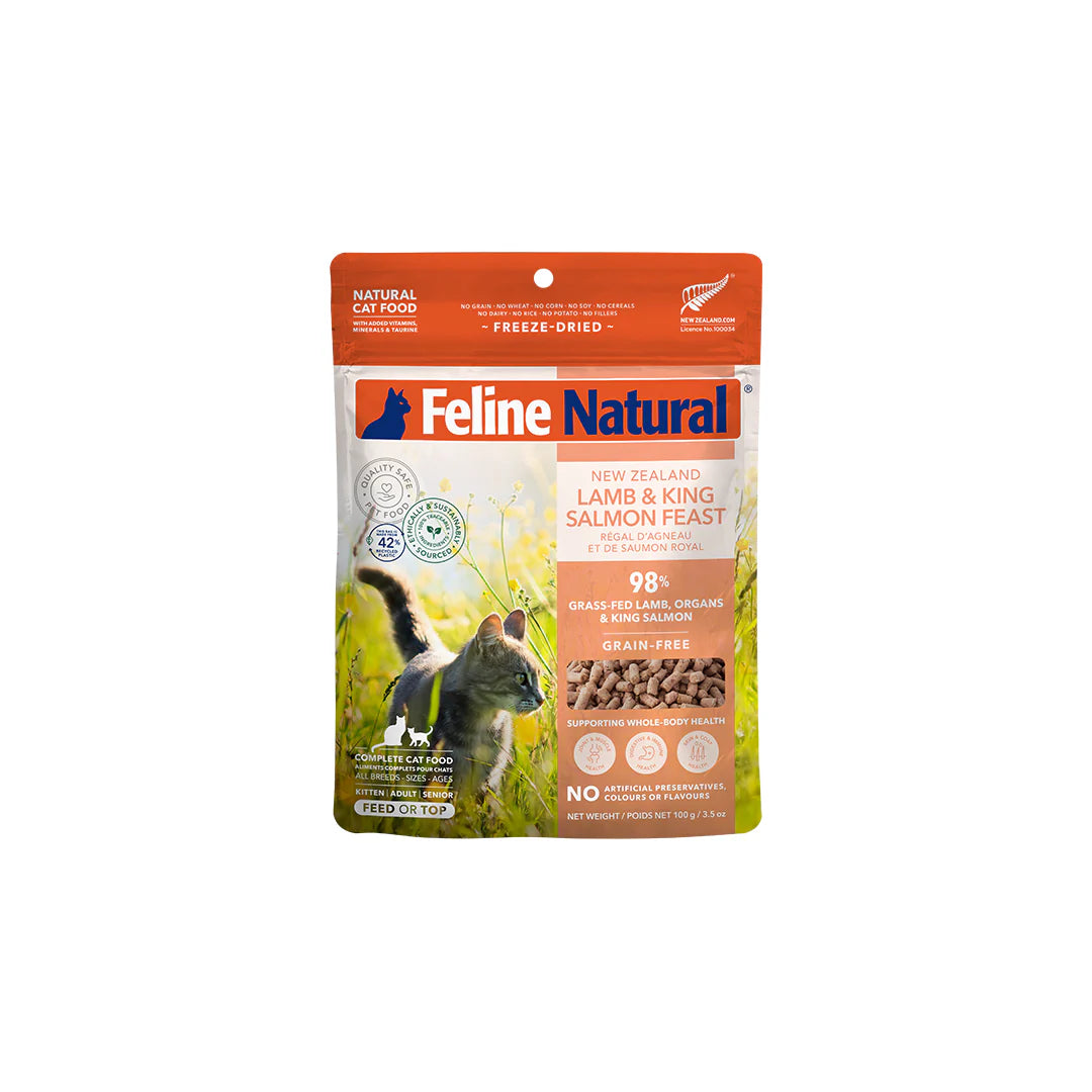 Feline Natural Freeze-Dried Lamb & King Salmon Feast Cat Food