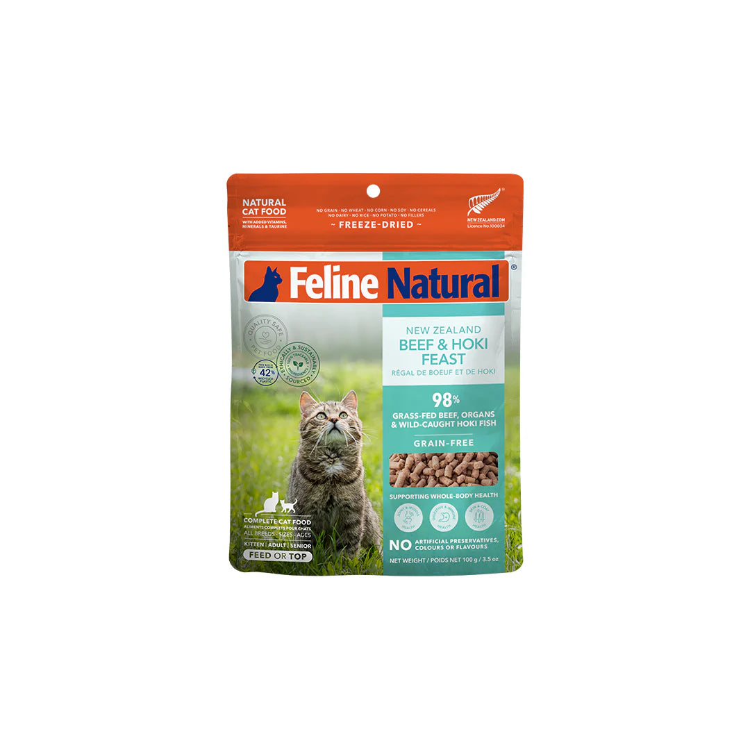 Feline Natural Freeze-Dried Beef & Hoki Feast Cat Food