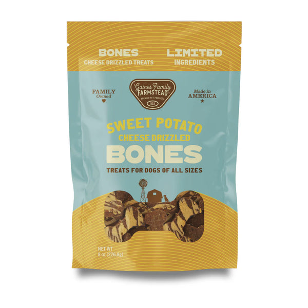 Gaines Family Farmstead Bones Cheese Drizzled Sweet Potato Dog Treats