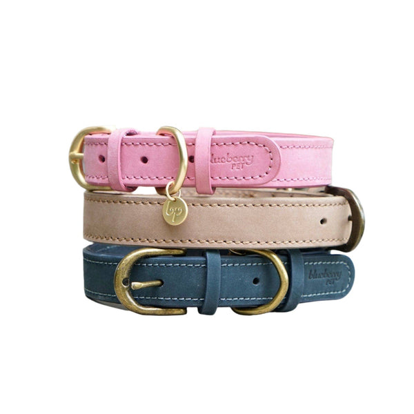 Blueberry Pet Full Grain Leather Dog Collar