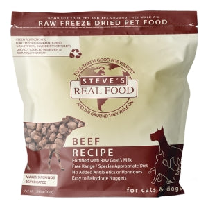 Steve's Real Food Raw Freeze-Dried Nuggets for Dogs & Cats