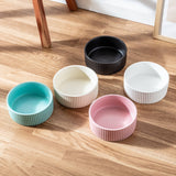 Park Life Designs JARDIN Ribbed Pet Bowl Collection with Modern Matte Exterior