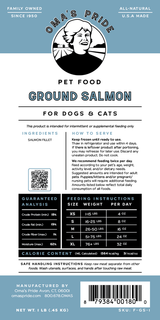 Oma's Pride Raw Frozen Ground Salmon 1lb