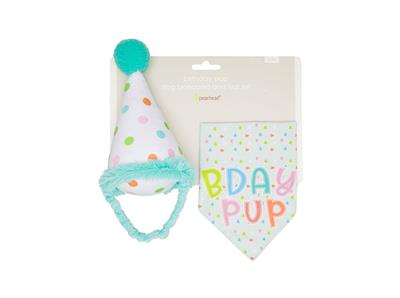 Pearhead Birthday Pup S/M Bandana Hat Set