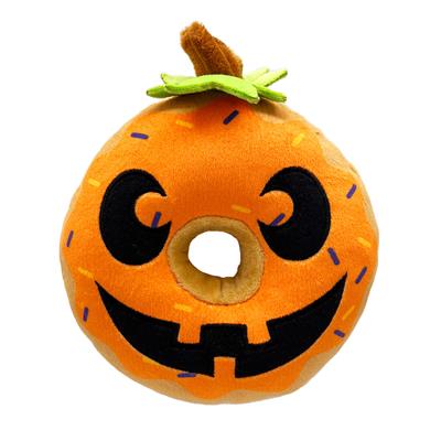 Huxley & Kent Power Plush Pumpkin Donut Dog Toy