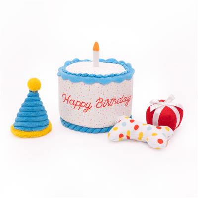 ZippyPaws Burrows Birthdday Cake Interactive Dog Toy