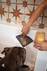 Messy Mutts Silicone Triangle Licking Mat with Suction