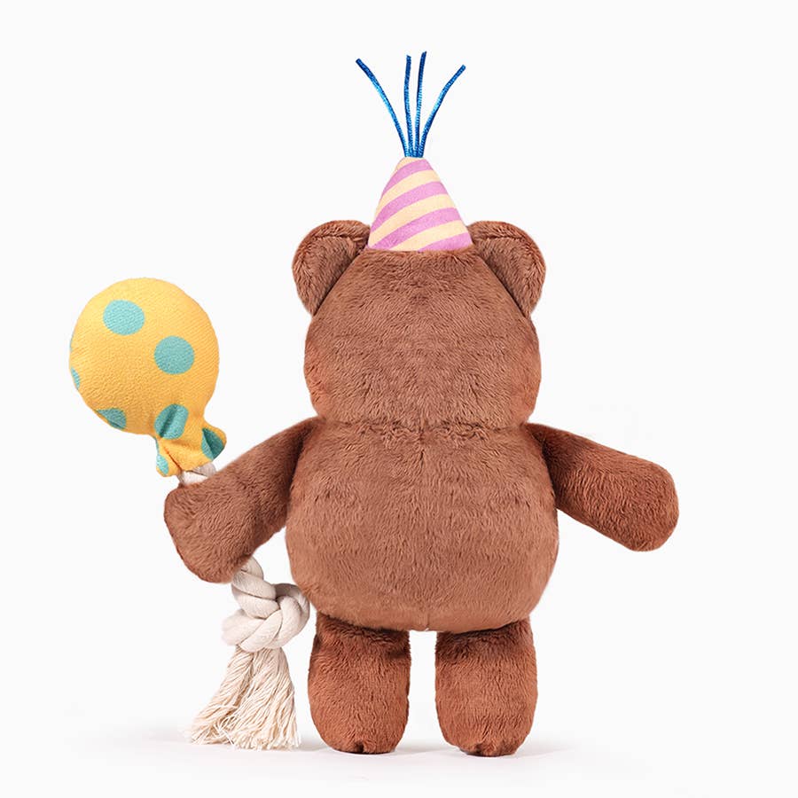 HugSmart Pet Yappy Birthday Party Bear Plush Dog Toy