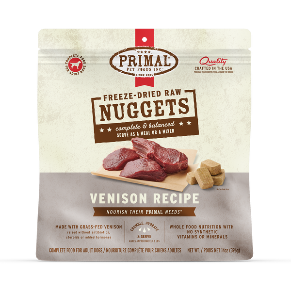 Primal Raw Freeze-Dried Dog Food Venison