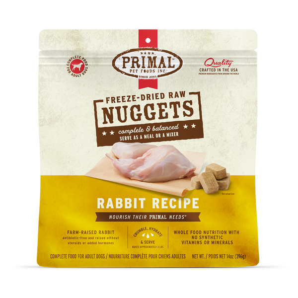 Primal Raw Freeze-Dried Dog Food Rabbit