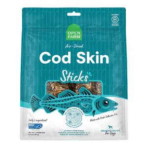 Open Farm Air-Dried Cod Skin Sticks Dog Treats 4.9oz