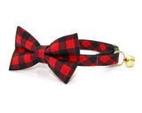 Made By Cleo - "Cozy Cabin Red" - Buffalo Plaid Collar
