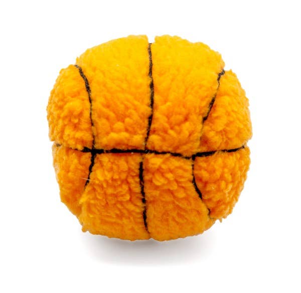 ThoozyPet Basketball Plush Dog Toy 4"