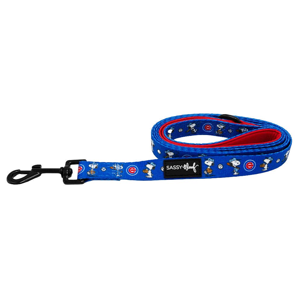 SASSY WOOF MLB x Peanuts Chicago Cubs Dog Leash