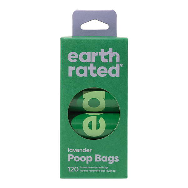 Earth Rated Poop Bags Biodegradable 8 Rolls Lavender Scent