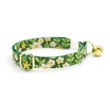 Made By Cleo - "Hazel" - Green Floral Cat Collar