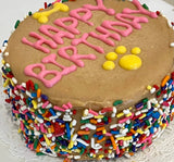 DELCO DOG CO. Happy Birthday Sprinkle Doggie Cake Bakery Dog Treat