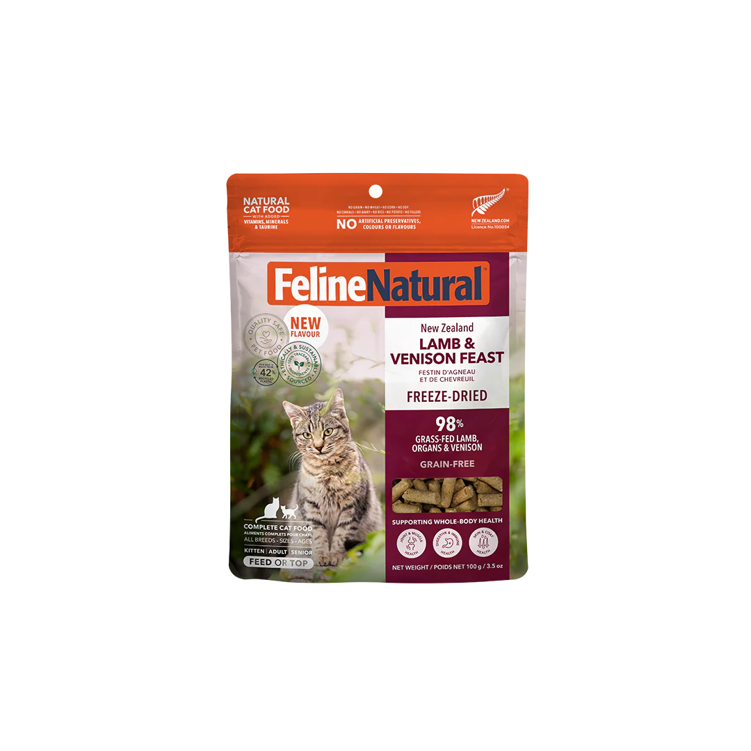 Feline Natural Freeze-Dried Lamb & Venison Feast Cat Food