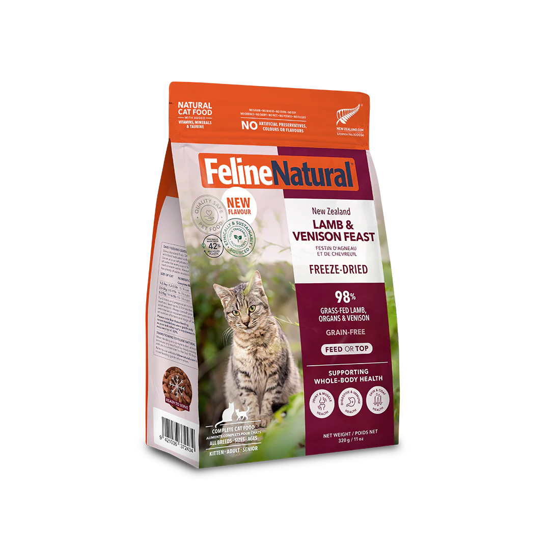Feline Natural Freeze-Dried Lamb & Venison Feast Cat Food
