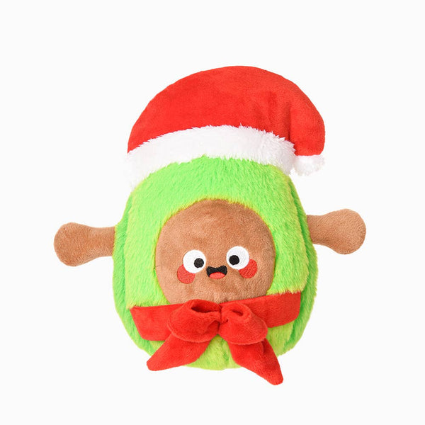 HugSmart Pet Happy Woofmas Santa Avocado Dog Plush Toy