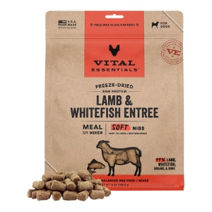 Vital Essentials Raw Freeze-Dried Soft Nibs Lamb & Whitefish Entree & Mixer for Dogs