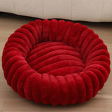 PAWPAW Faux Fur Round Pet Bed
