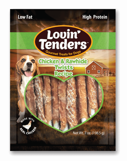 Lovin Tenders Lovin' Tenders 5" Chicken & Rawhide Twists, 7 oz
