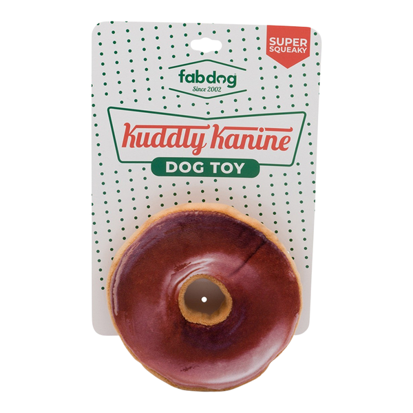 fabdog Kuddly Kanine Donut Squeaky Dog Toy