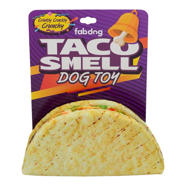 fabdog Taco Smell Crinkle Dog Toy