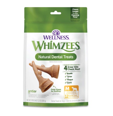 Whimzees Dental Chew Occupy Antler 12.78oz Dog Treats