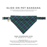 Made By Cleo - "Hunter" - Green/Blue Plaid Bandana for Cat + Small Dogs