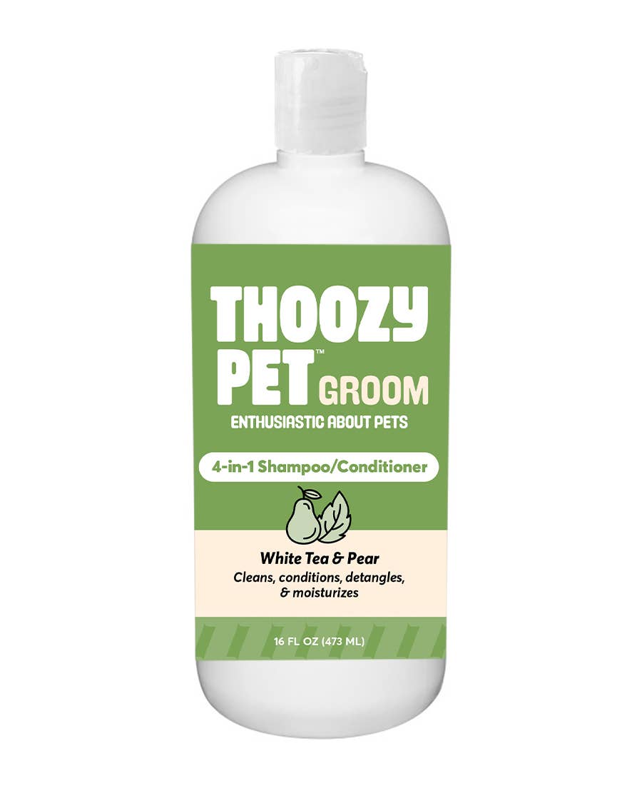 ThoozyPet 4-in-1 Shampoo/Conditioner White Tea & Pear 16oz