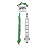 HuggleHounds Knottie Sir Squeaks-A-Lot Snake Dog Toy