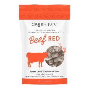 Green Juju Freeze-Dried Whole Food Bites Beef Red for Dogs & Cats