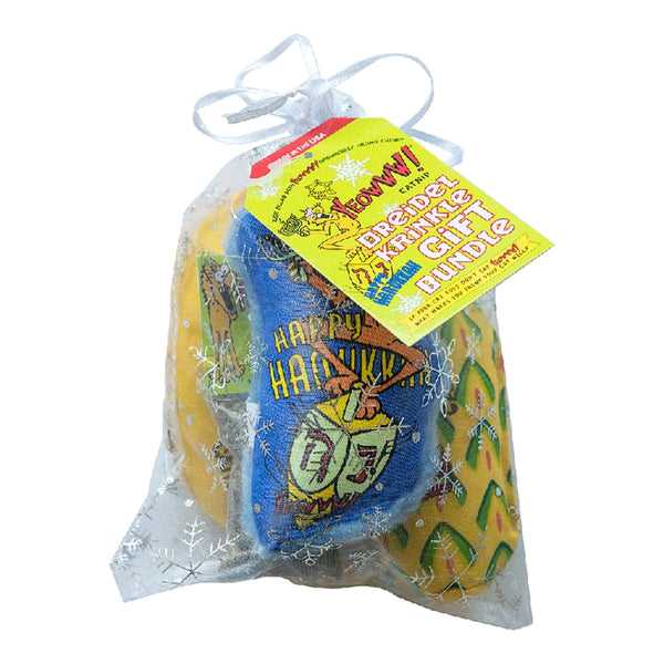 Yeowww! Catnip Dreidel Krinkle Gift Bundle