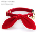 Made By Cleo - "Velvet - Garnet Red" - Luxe Red Velvet Cat Collar